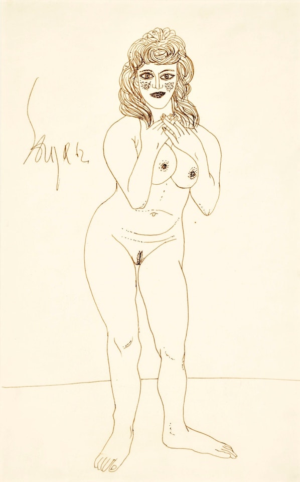 UNTITLED (STANDING NUDE) by Francis Newton Souza