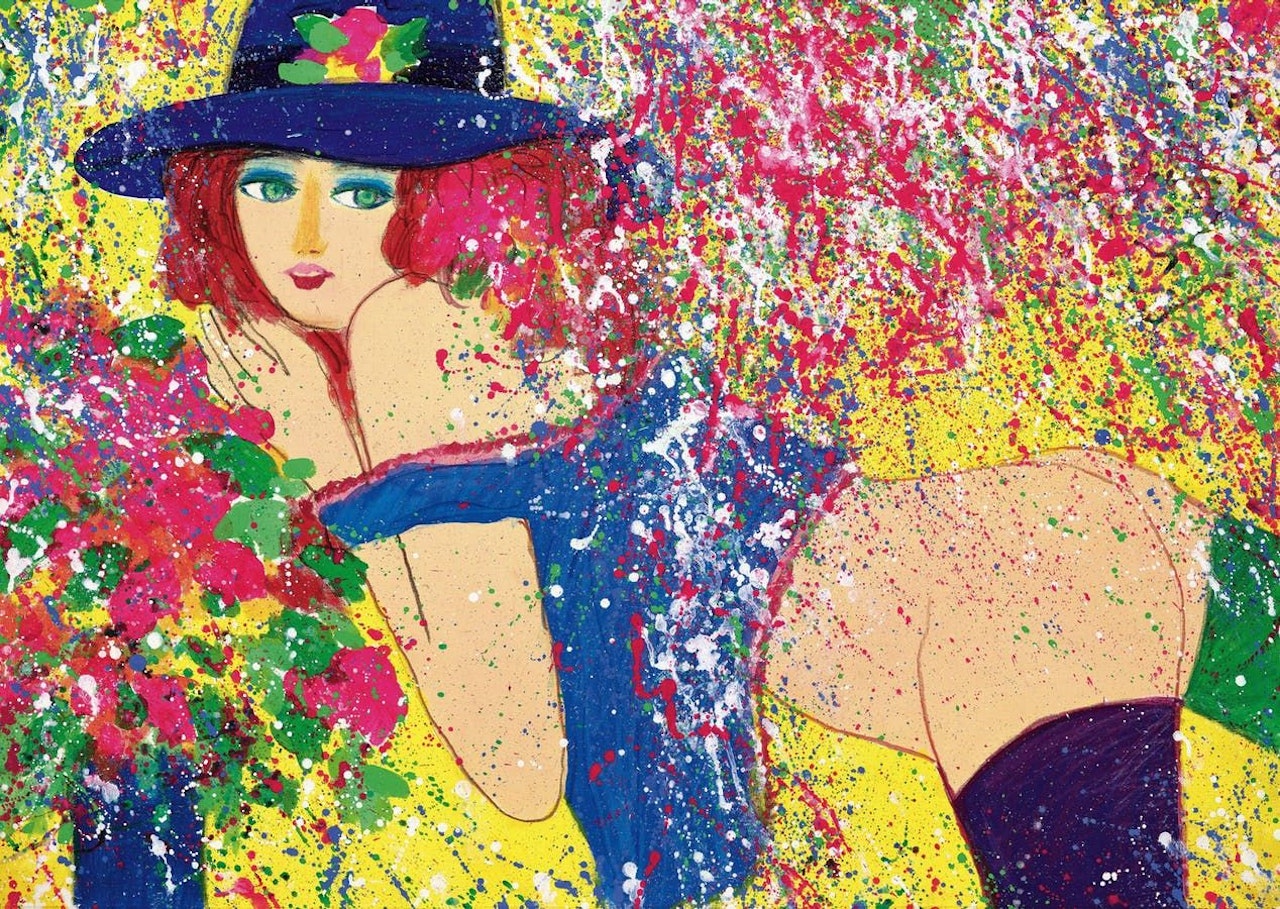 Woman in Hat by Walasse Ting