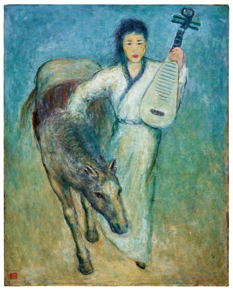 Chinese Lute and Horse by Yee Bon
