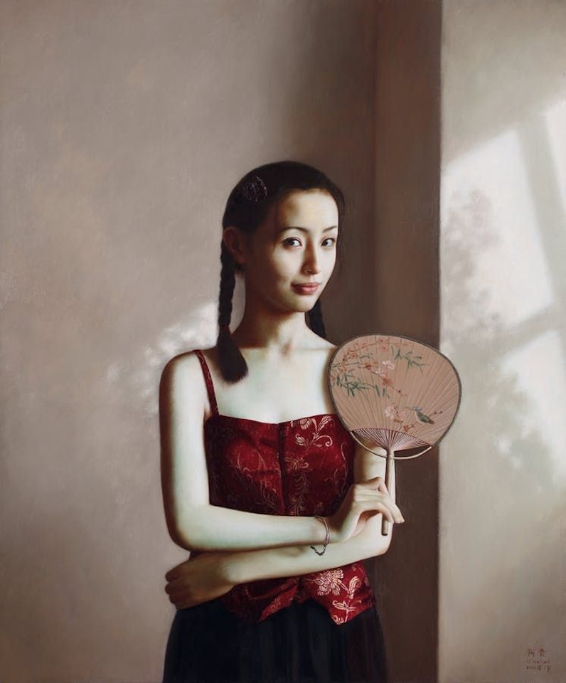 Holding a Fan by Li Guijun