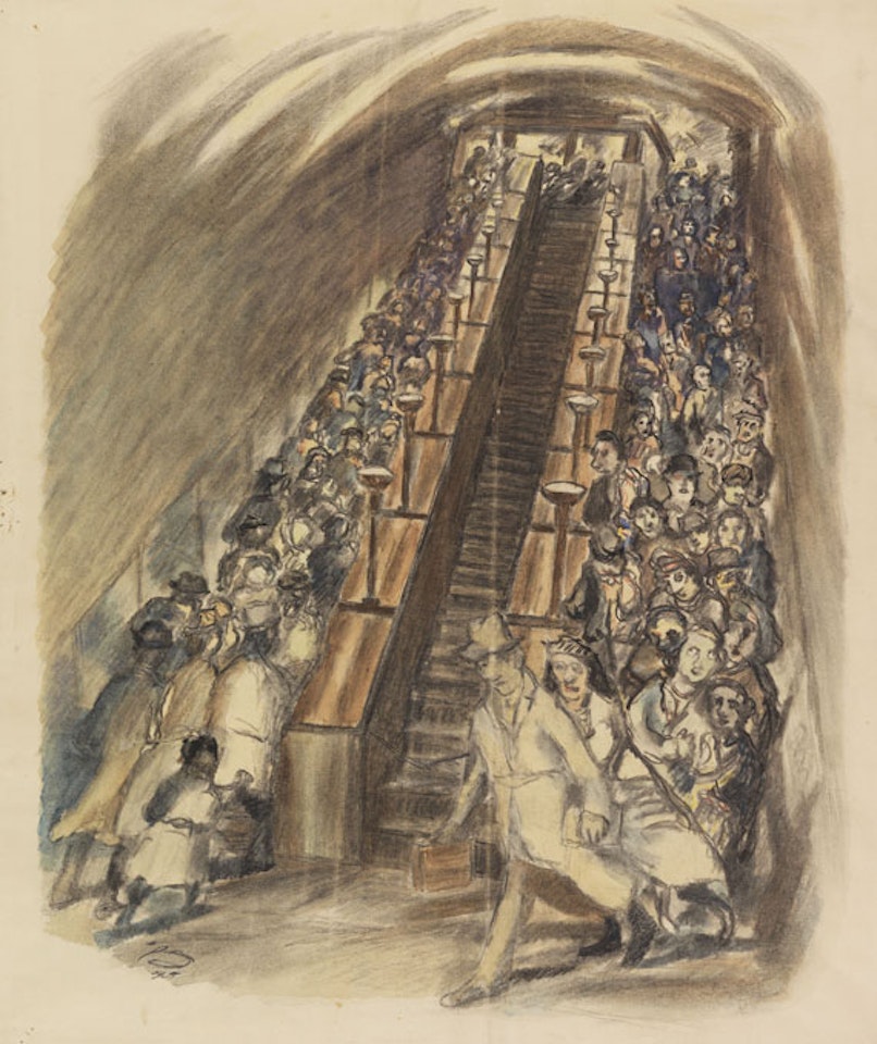 Londoner U-Bahn-Rolltreppe by Ludwig Meidner