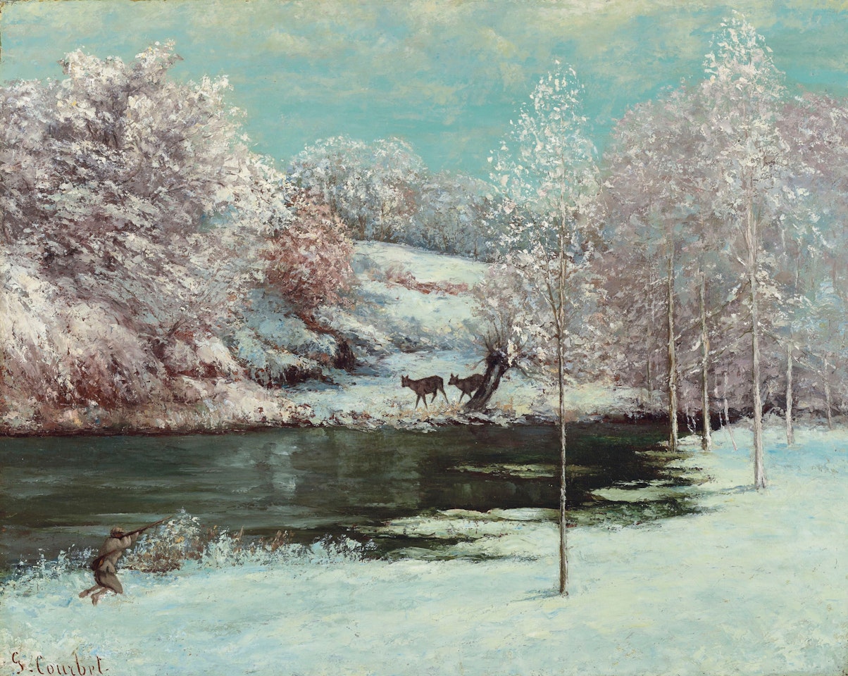 Chasseur dans la neige by Gustave Courbet