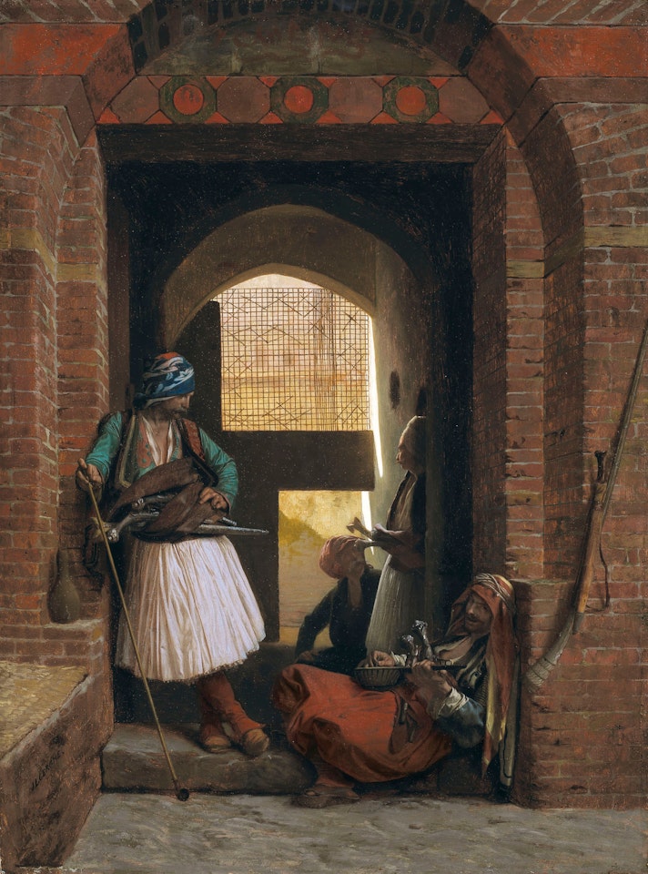 Corps de garde d'arnautes au Caire by Jean Léon Gérome