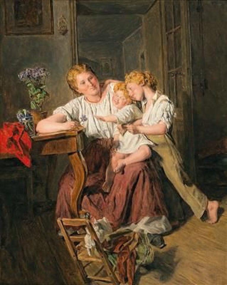 Childhood Tenderness by Ferdinand Georg Waldmüller