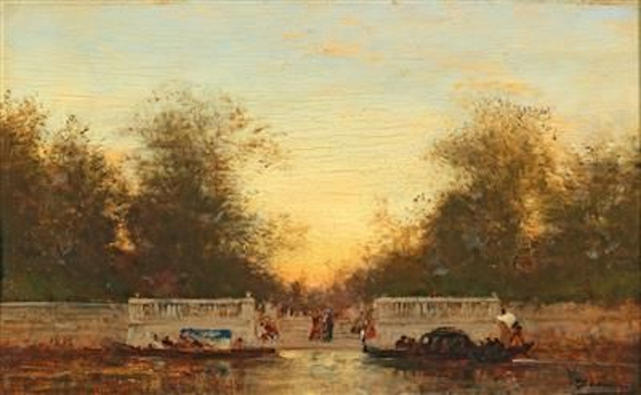 The French Gardens in Venice by Félix Ziem