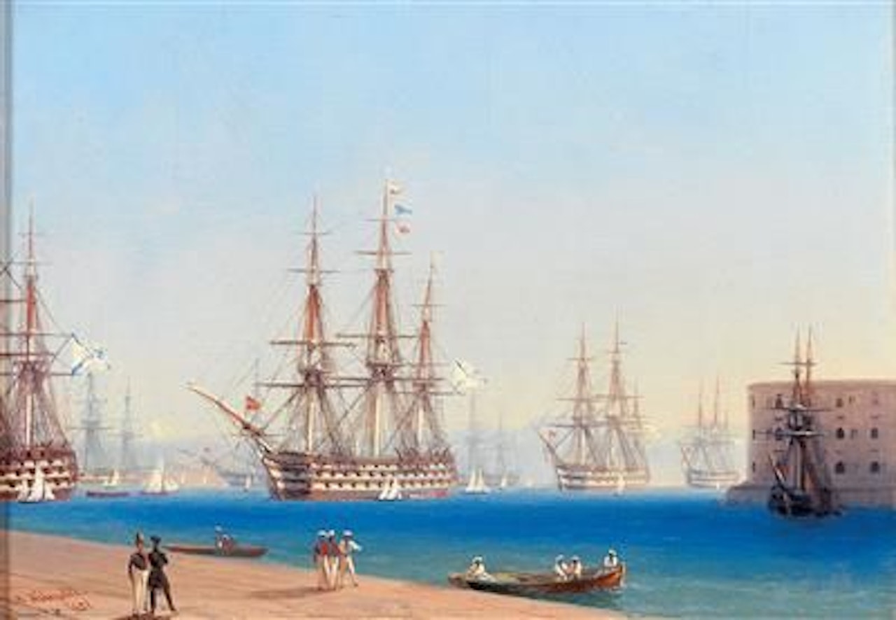 The Black Sea Fleet enters the port of Sevastopol by Ivan Konstantinovich Aivazovsky