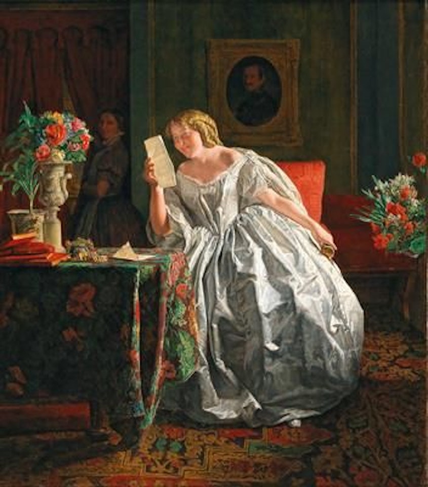 Girl reading a letter by Ferdinand Georg Waldmüller