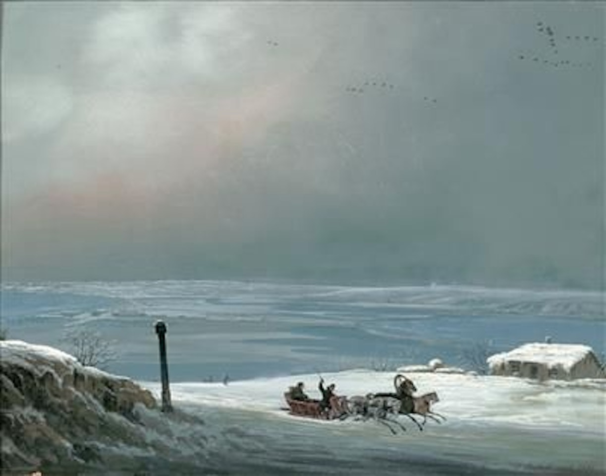 Near Odessa in winter by Carlo Bossoli