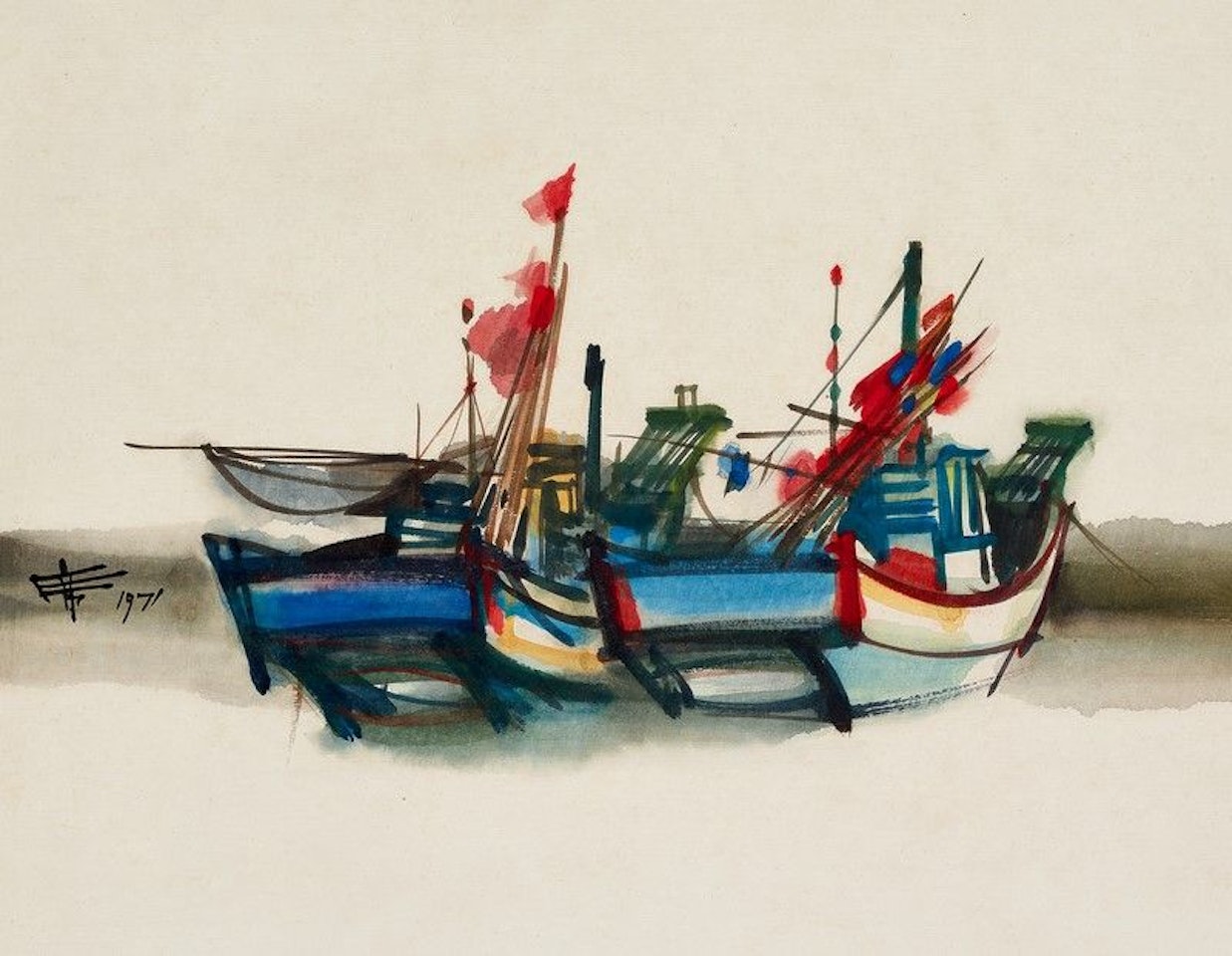 Double Boats by Xi Dejin