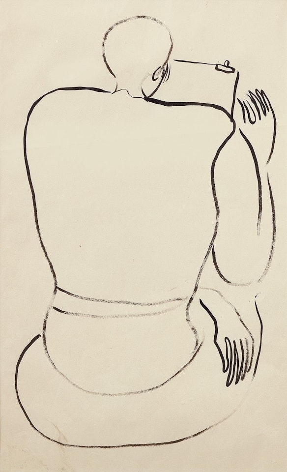 Sketching Man by Sanyu