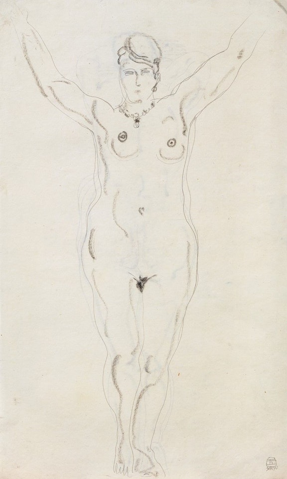 Standing Nude (double-Sided) by Sanyu