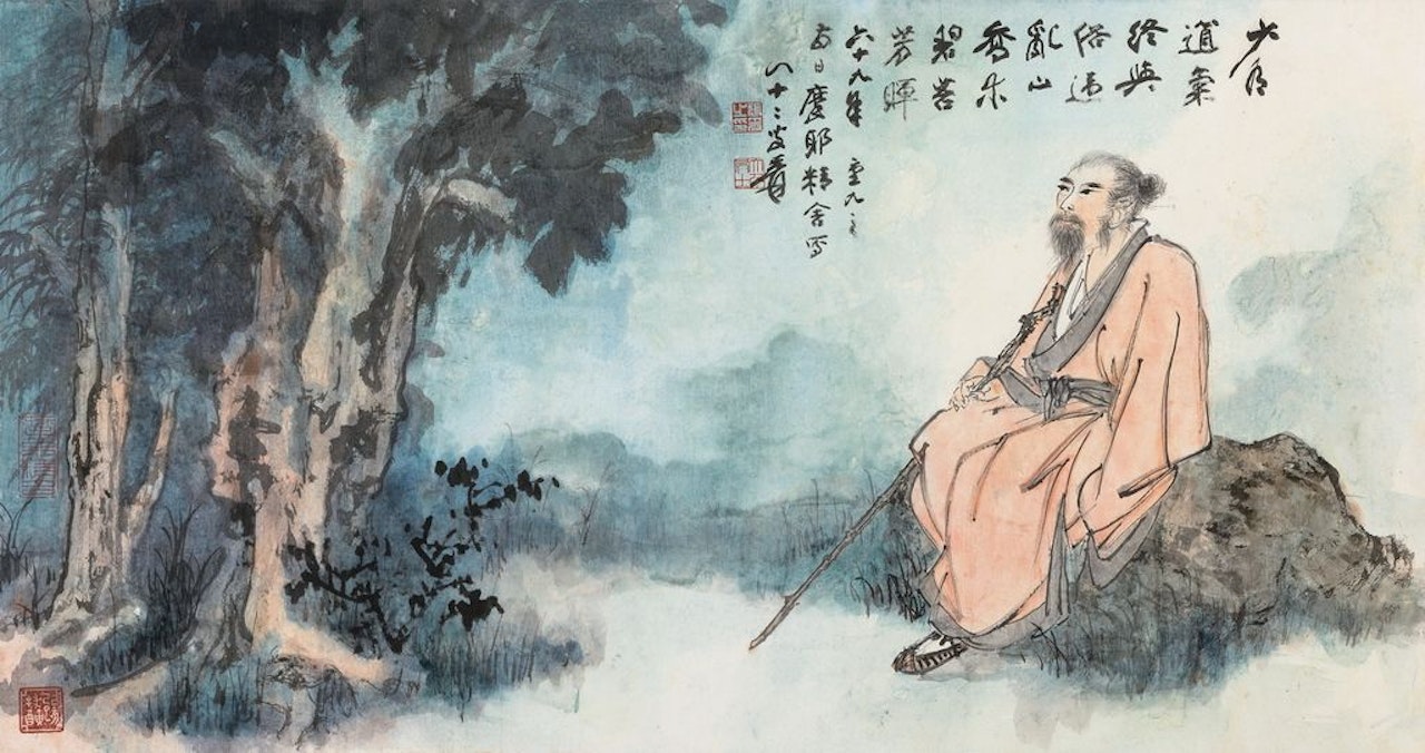 Scholar in the Mountain by Zhang Daqian