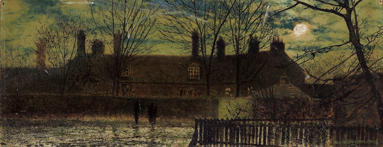 Street Scene in Moonlight by John Atkinson Grimshaw