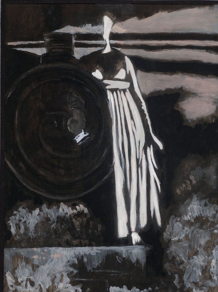 Aurore. Femme et locomotive by Léon Spilliaert