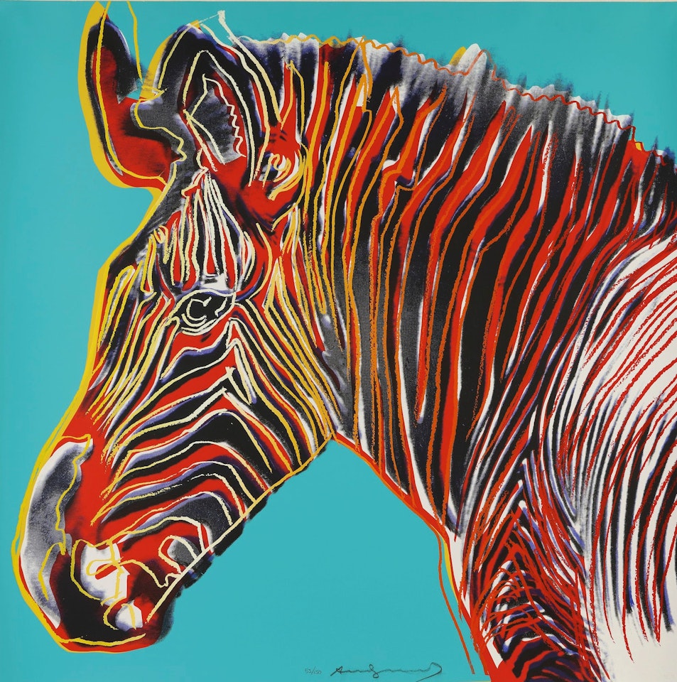 GREVY'S ZEBRA (F. & S. II.300) by Andy Warhol