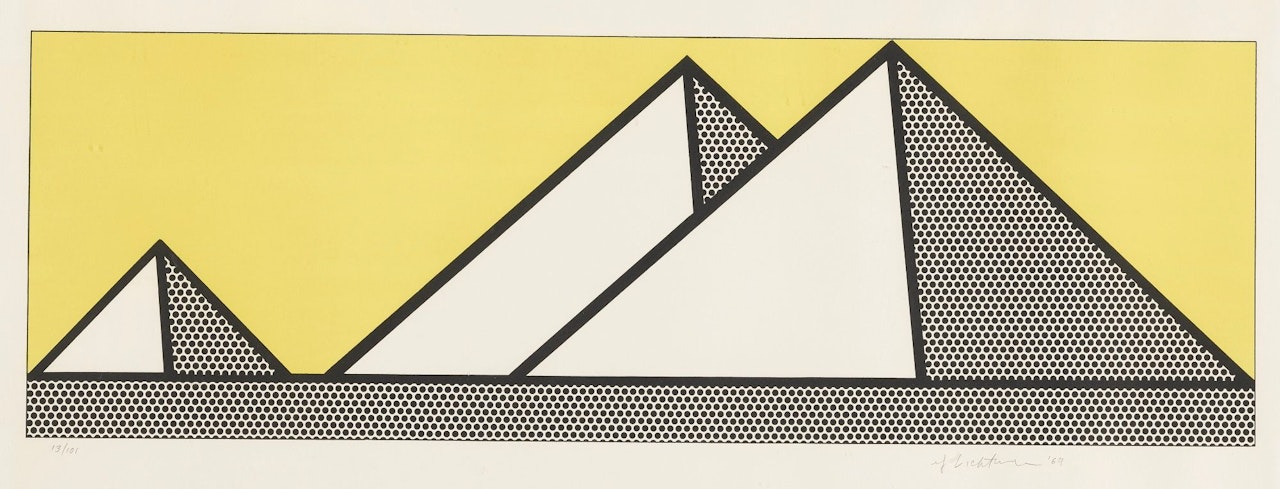 PYRAMIDS (C. 87) by Roy Lichtenstein