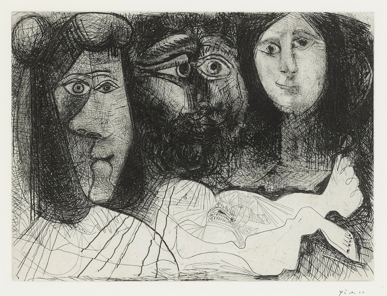 AUTOPORTRAIT, AVEC DEUX FEMMES (B. 2016; BA. 2022) by Pablo Picasso