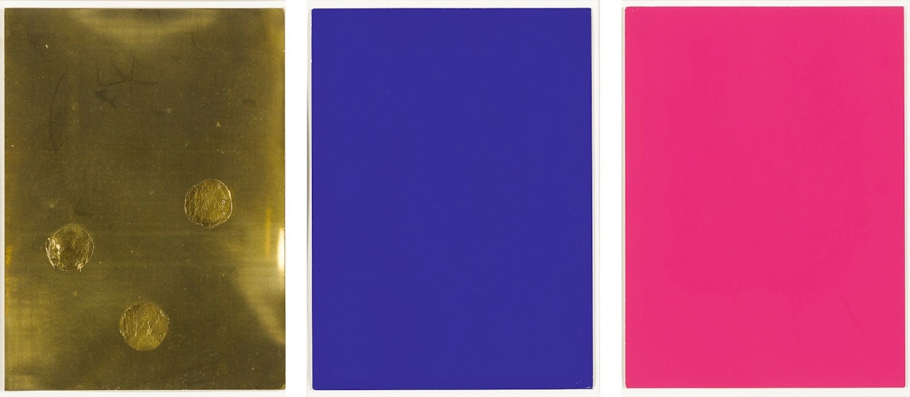 MONOCHROME UND FEUER: A TRIPTYCH  by Yves Klein