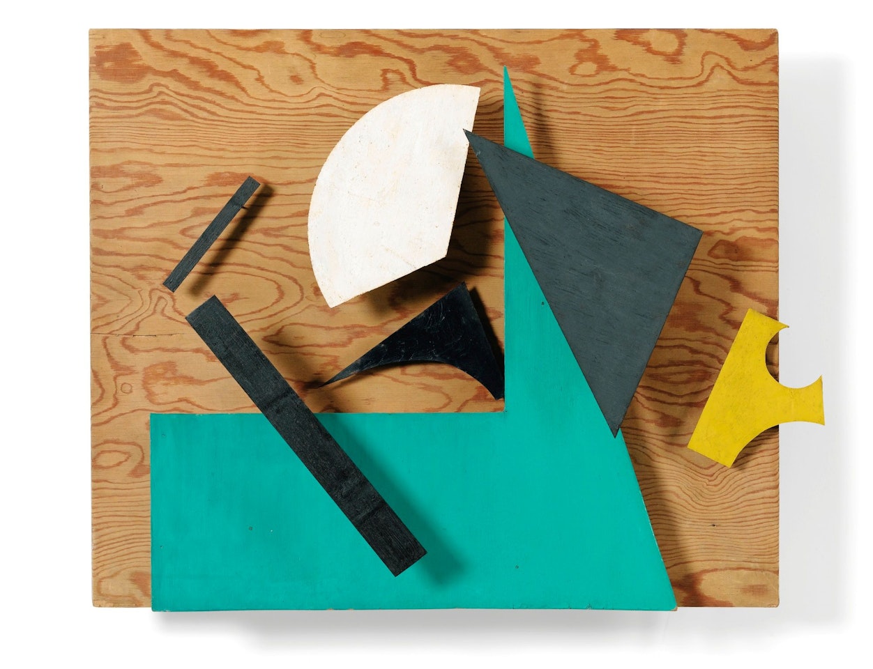 RELIEF POLYCHROME - BLEU, OCRE ET VERT (SPRIT) by Jean Tinguely