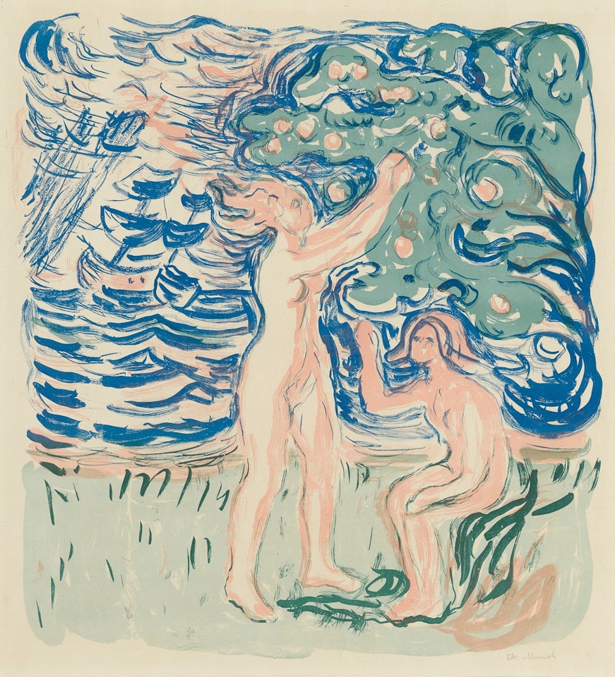 NEUTRALIA (WOMEN PICKING APPLES) (SCH. 459; W. 527) by Edvard Munch