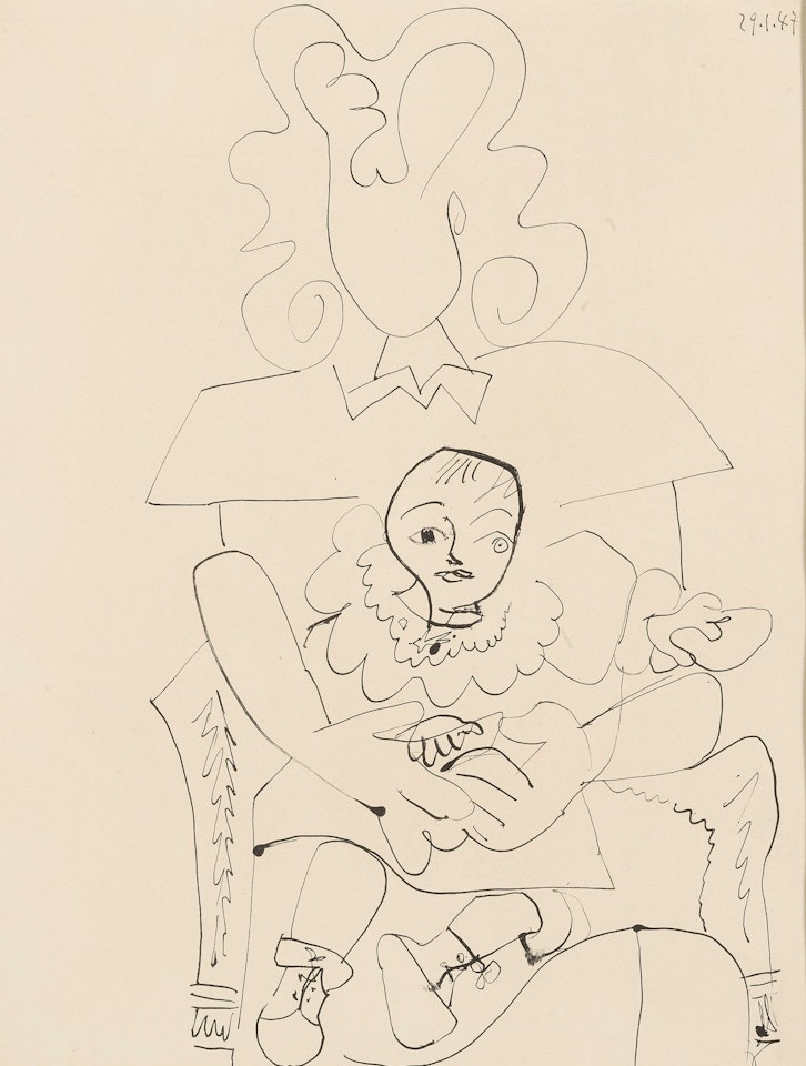 INES ET SON ENFANT (B. 414; M. 60) by Pablo Picasso