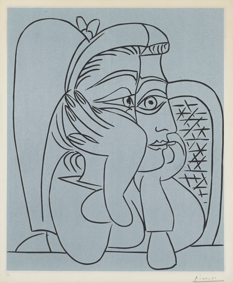 PORTRAIT DE JACQUELINE ACCOUDÉE (B. 922; BA. 1240) by Pablo Picasso