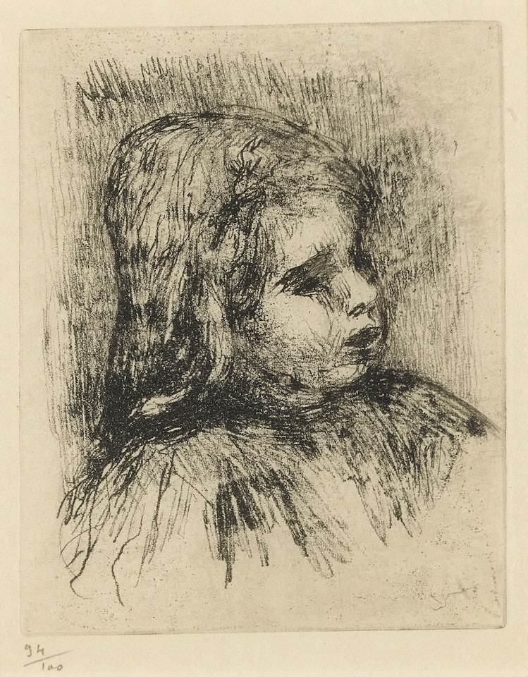 CLAUDE RENOIR, DE TROIS-QUARTS À DROITE (D. 18) by Pierre-Auguste Renoir