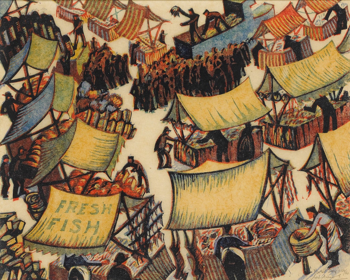 MARKET DAY (C. SA 38) by Sybil Andrews