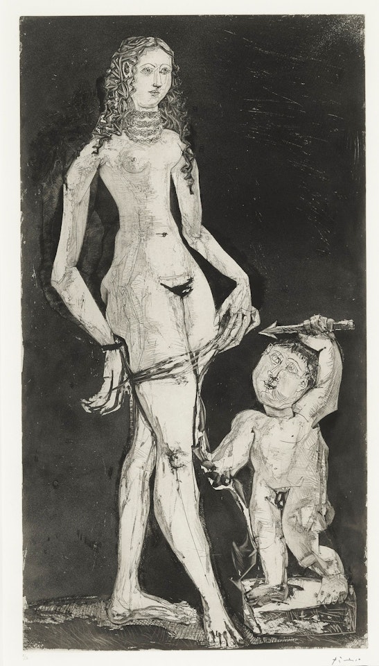 VÉNUS ET L'AMOUR, D'APRÈS CRANACH (B. 1835; BA. 876) by Pablo Picasso