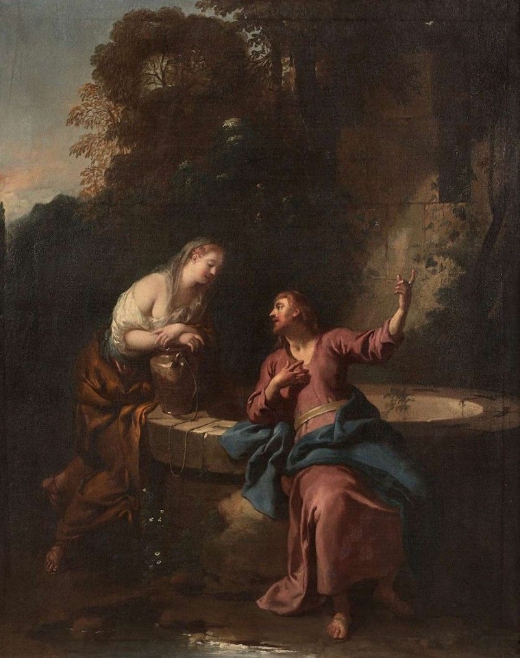 Christ And The Samaritan by Jean François de Troy