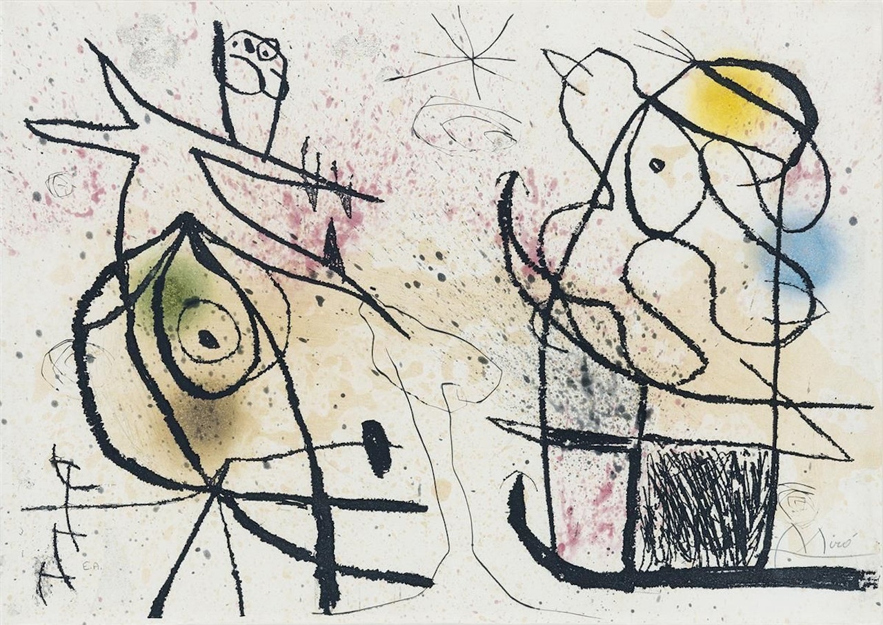 Le Courtesan Grotesque by Joan Miró
