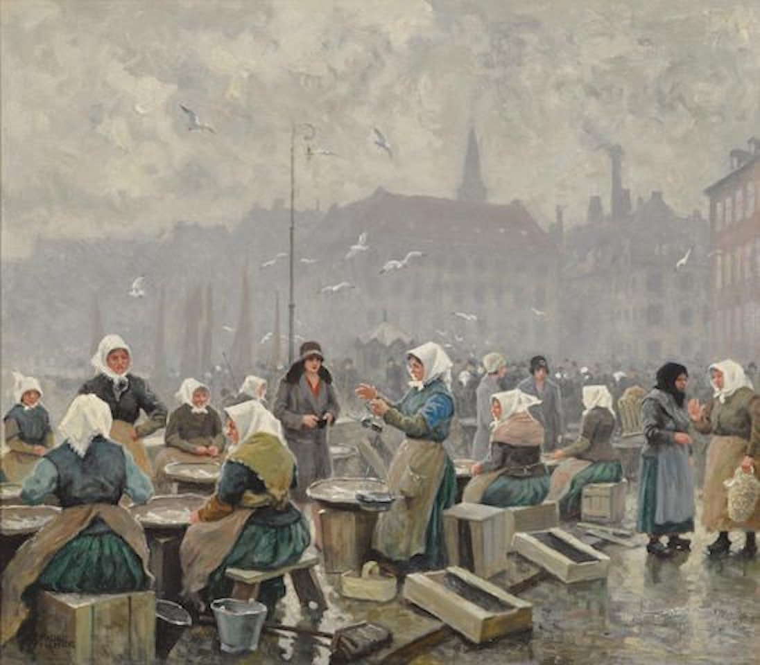 The fish market by Paul Fischer