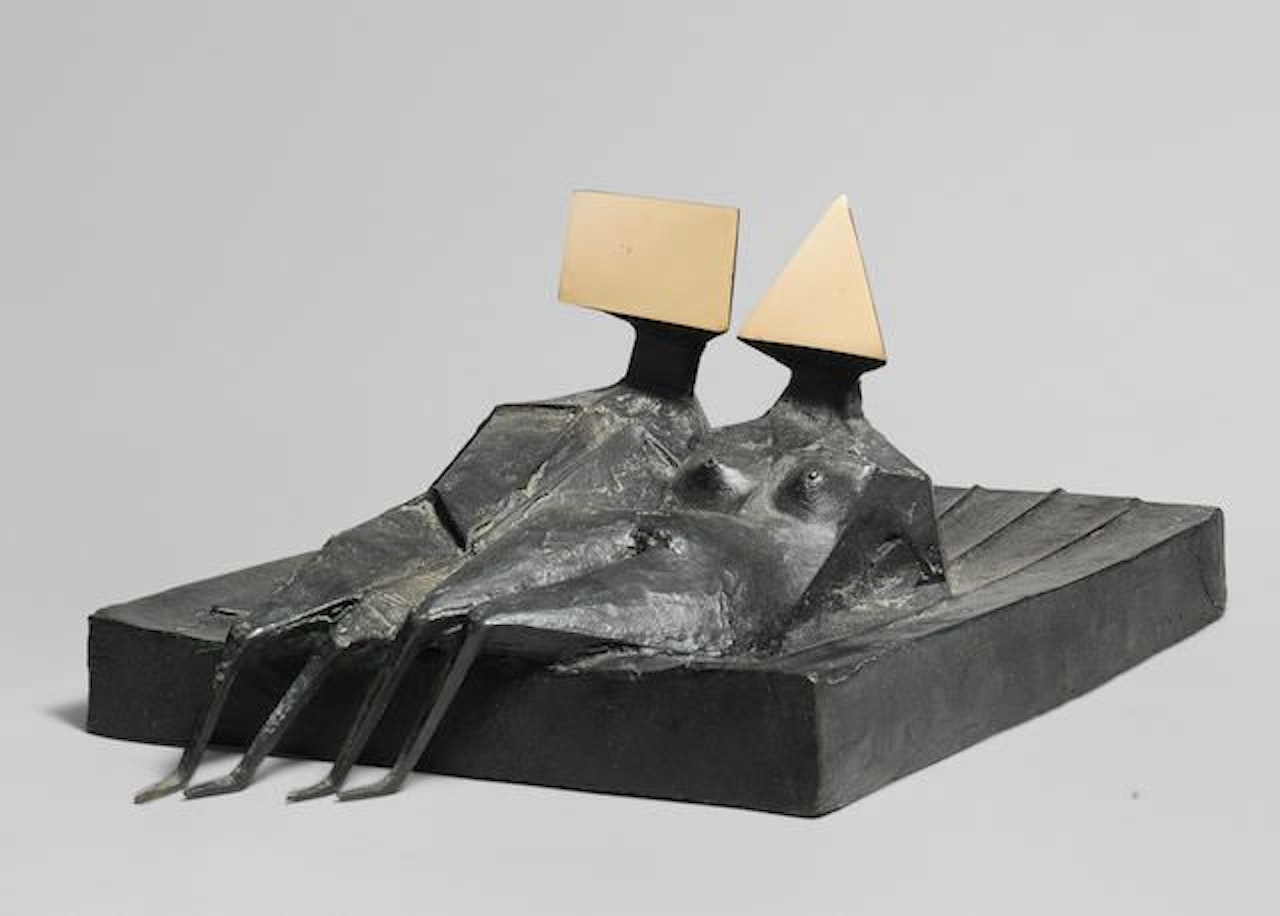 Two Lying Figures on Base II by Lynn Chadwick