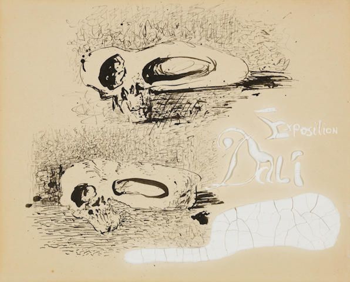 Etude pour le carton d'invitation à l'exposition chez Jacques Bonjean by Salvador Dali