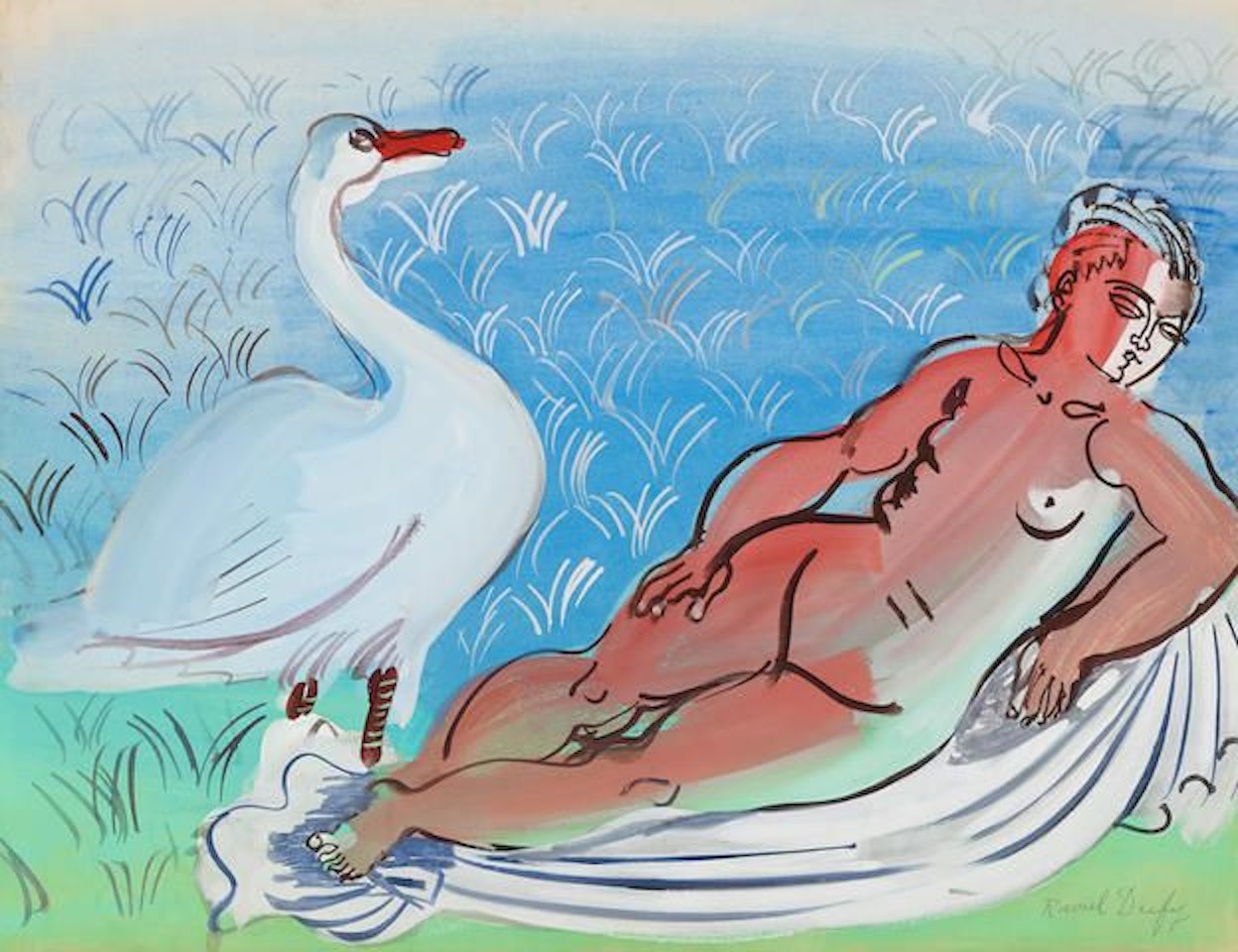 Léda et le cygne by Raoul Dufy