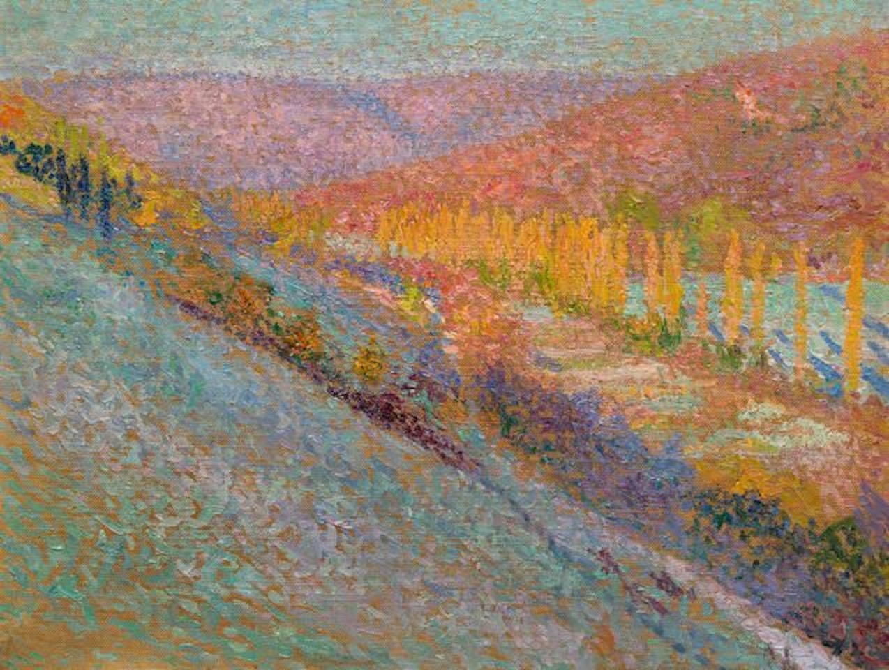 La vallée du Vert en aval de Labastide-du-Vert by Henri Jean Guillaume Martin