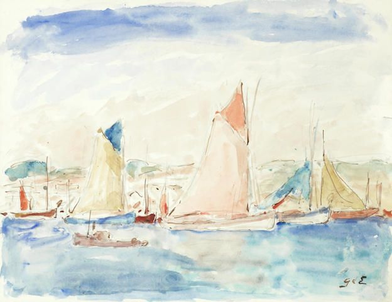 Les voiliers by Georges d’Espagnat