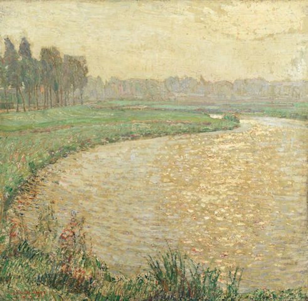 Rivierlandschap by Leon de Smet