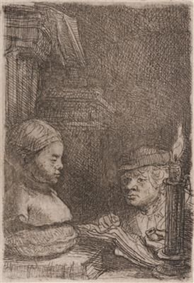 The draftsman after the model by Attributed to Rembrandt Harmensz van Rijn