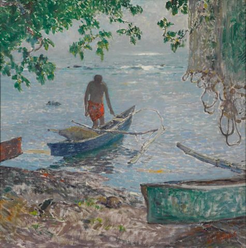 Native Fisherman (Tahiti) by William Ritschel