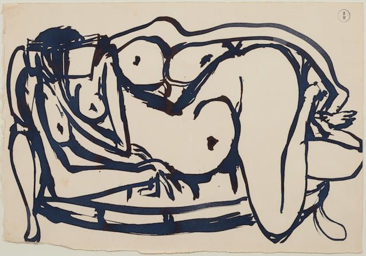 (Woman on a Sofa Reading a Book) by Brett Whiteley