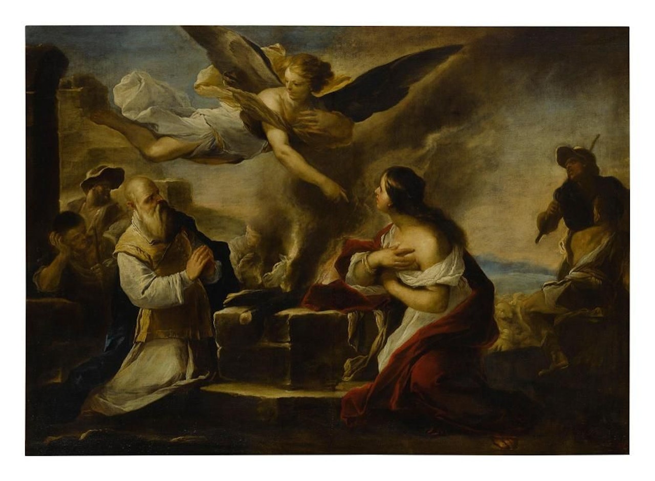 THE SACRIFICE OF MANOAH by Circle of Luca Giordano