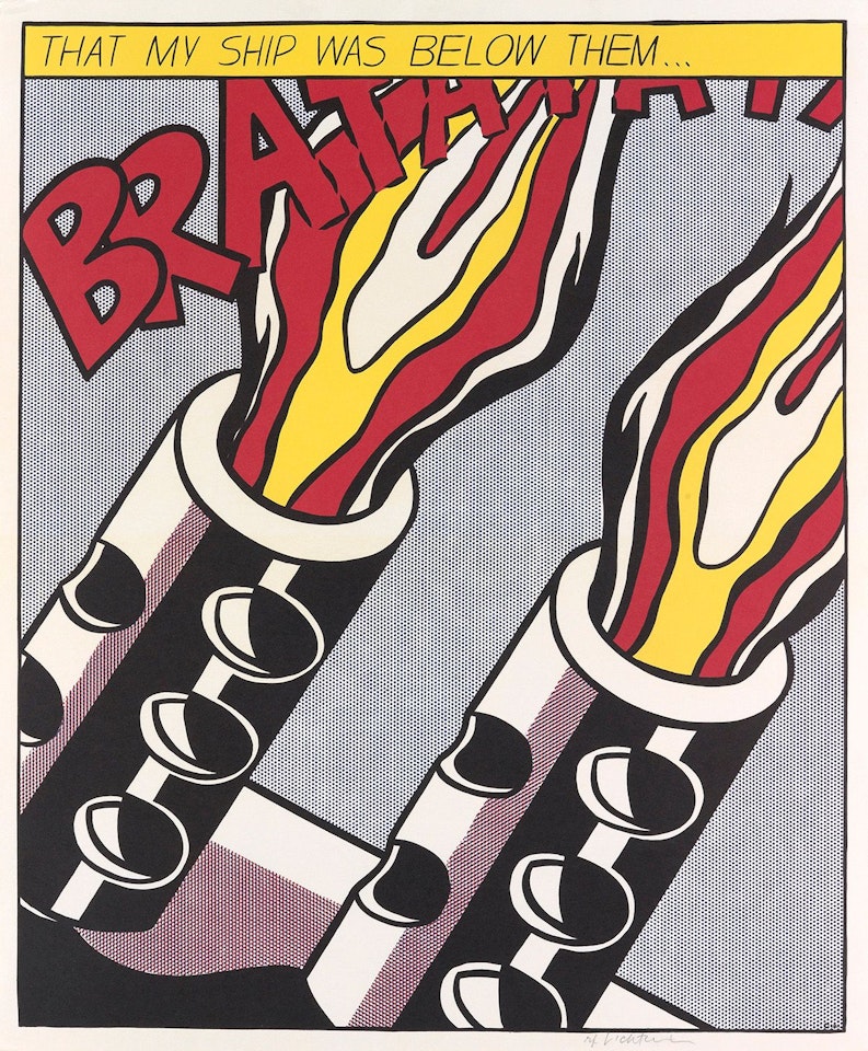 As I Opened Fire Poster by Roy Lichtenstein