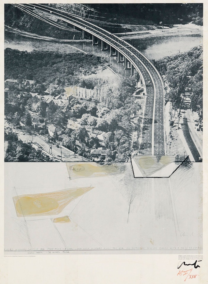 Closed Highway, Project For 5000 Miles, 6 Lanes East-West Highway by Christo