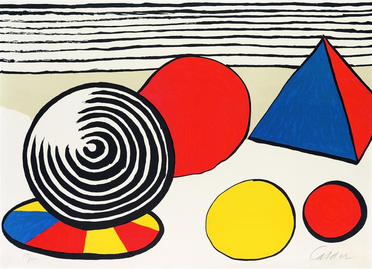 Pyramids And Spheres by Alexander Calder