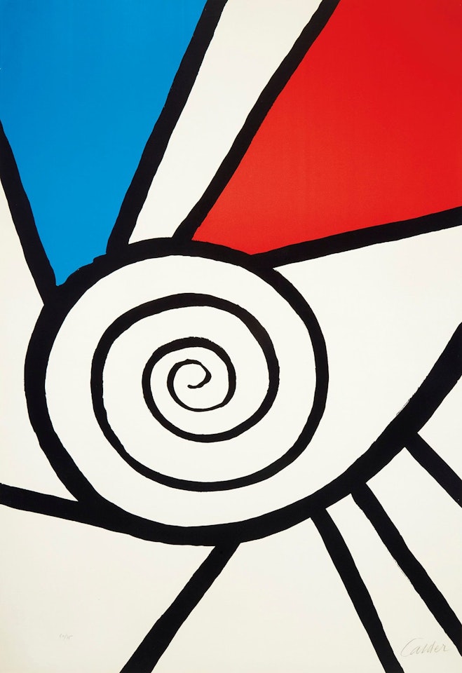 Spiral Rouge Et Bleu by Alexander Calder