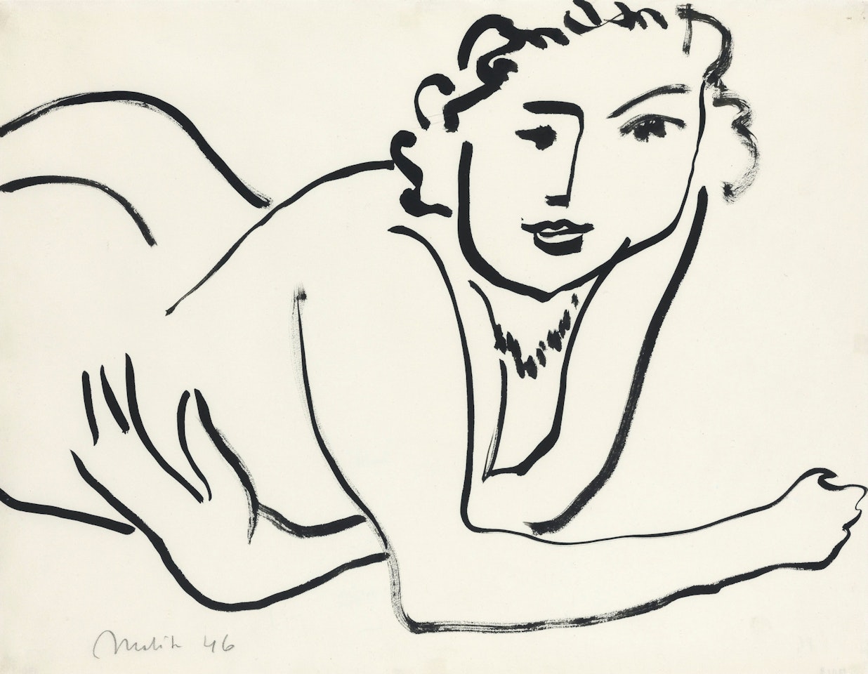 Nu couché accoudé by Henri Matisse