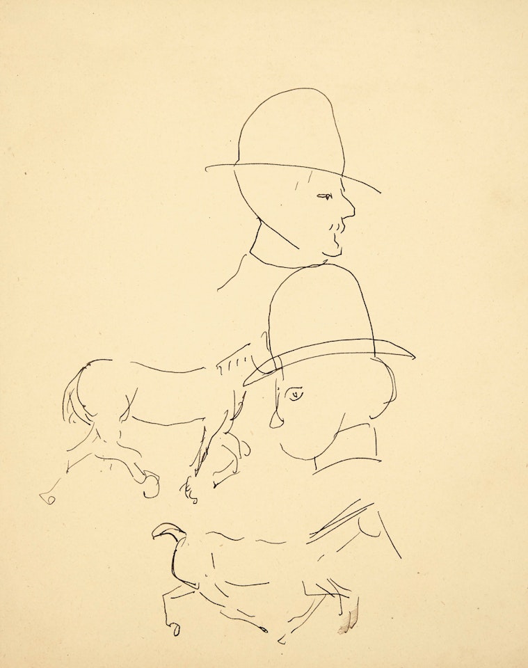 Esquisse de têtes et chevaux by Henri Matisse