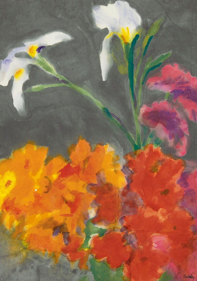 Iris und Sommerblumen by Emil Nolde