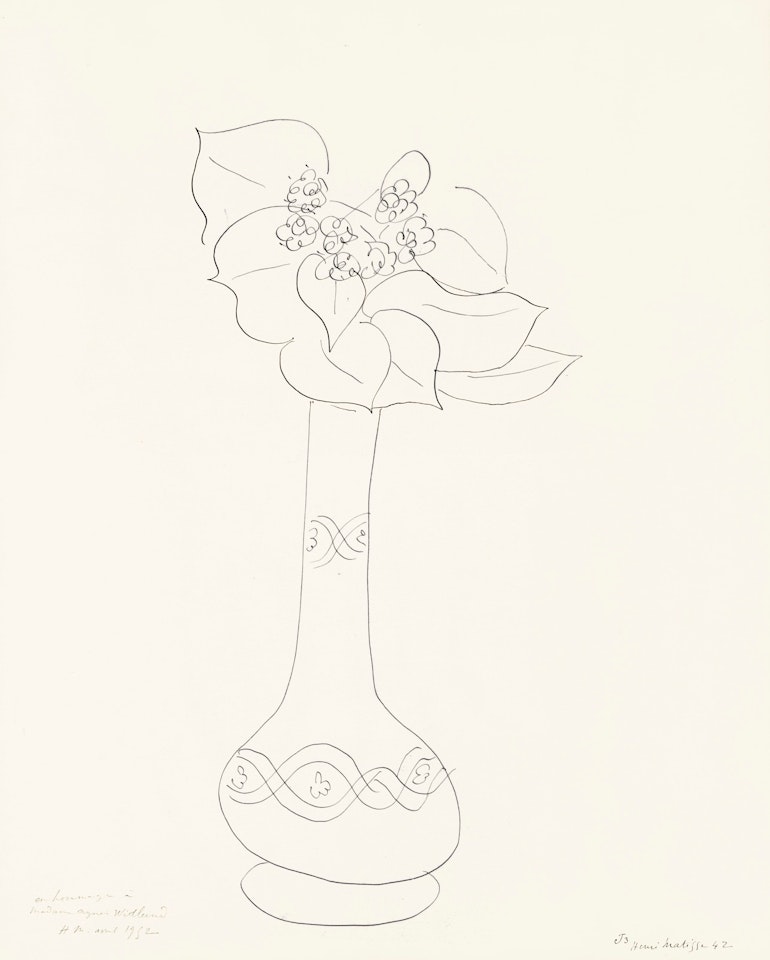 Fleur dans un vase (Thème J, Variation 3) by Henri Matisse